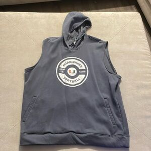 Miami Hurricanes sleeveless hoodie. Great condition